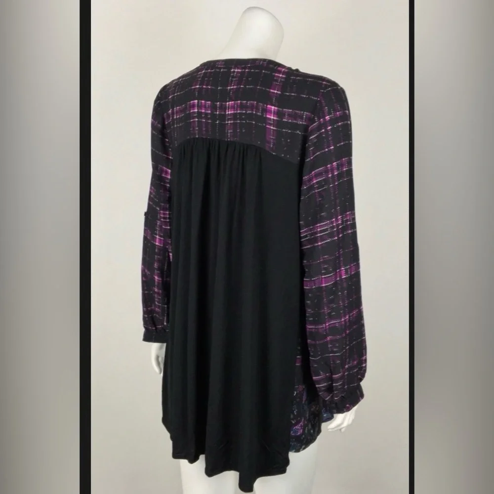Daniel Rainn DR2 Mixed Media Tunic Top - Picture 3 of 9